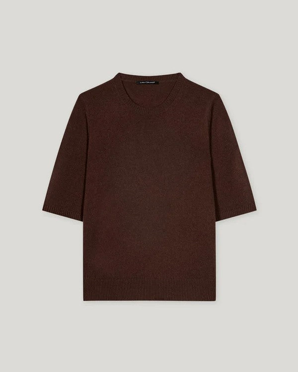 Luisa Cerano - Kurzarm-Pulli aus Kaschmir-Mix