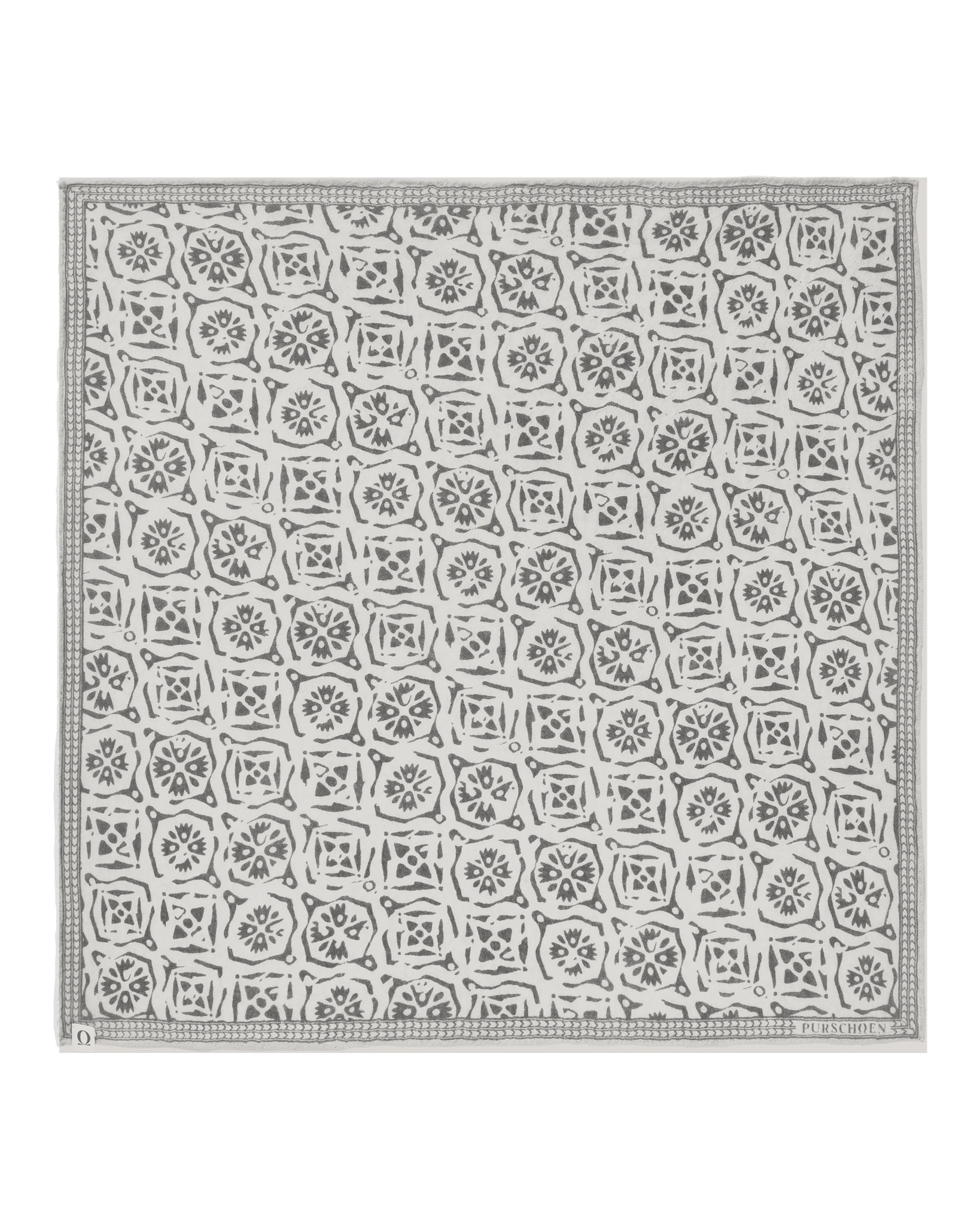 Purschoen - Nickituch Kaleidoskop Eisblau Asphalt