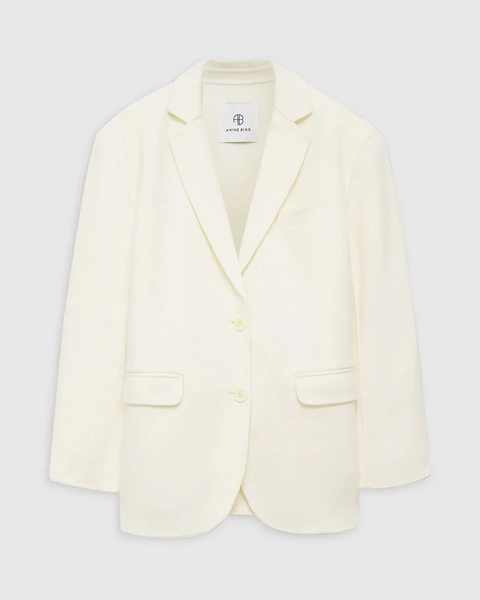 Anine Bing - Quinn Blazer - White Cashmere Blend