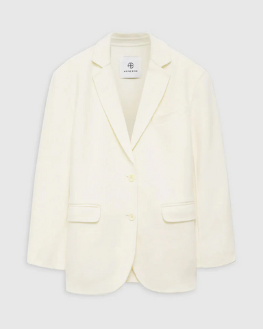 Anine Bing - Quinn Blazer - White Cashmere Blend