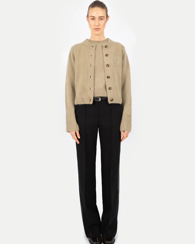 Anna v Berg - LILLY BRUSHED CARDIGAN IN MOSS
