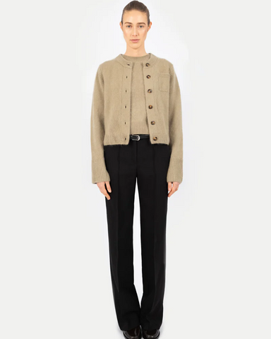 Anna v Berg - LILLY BRUSHED CARDIGAN IN MOSS