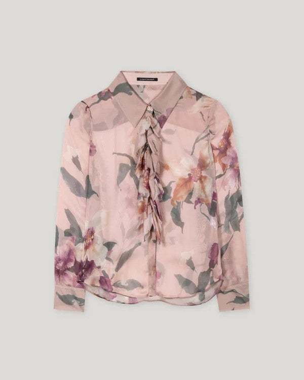 Luisa Cerano - Seidenbluse mit Flower-Print