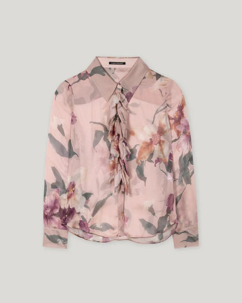 Luisa Cerano - Seidenbluse mit Flower-Print