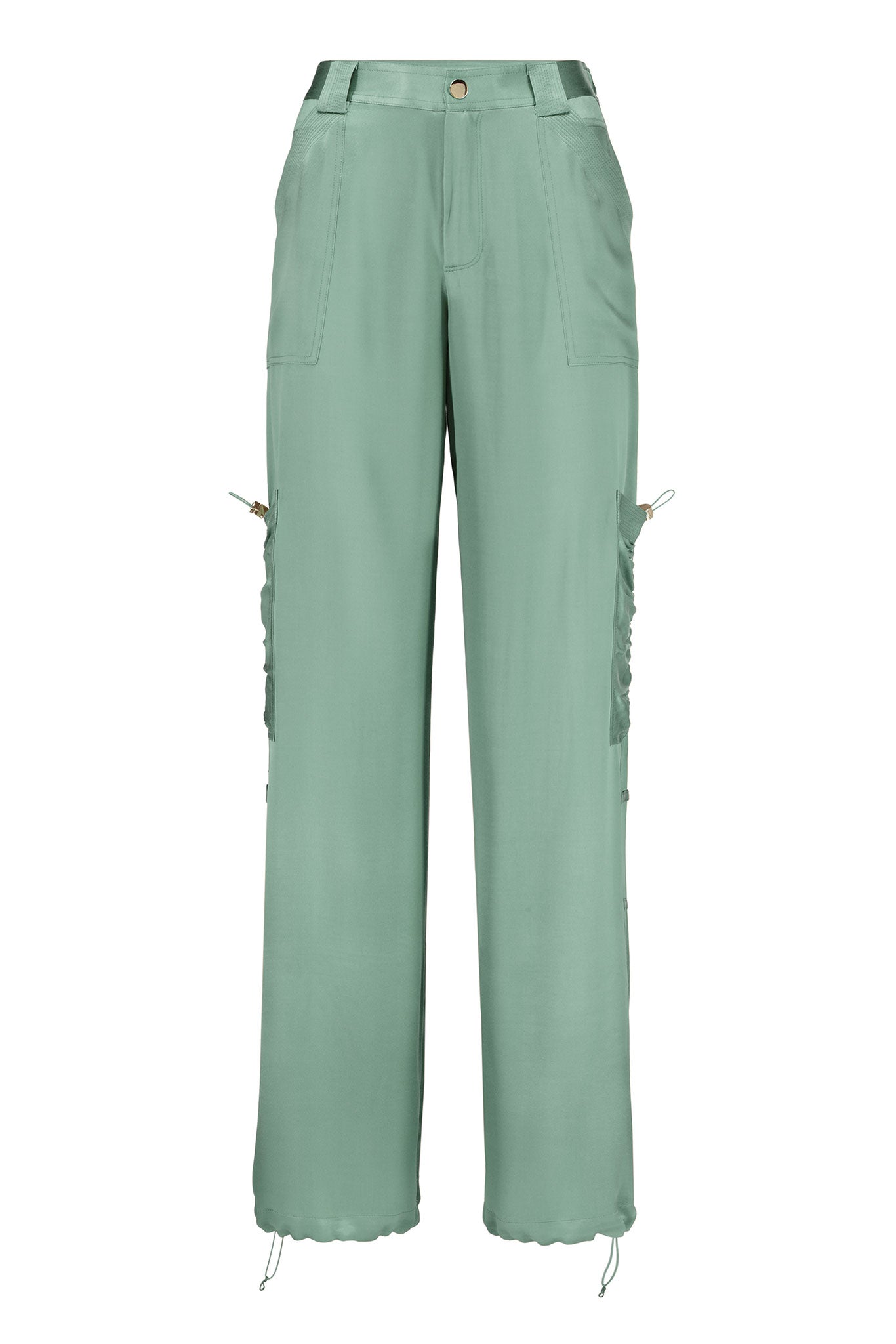 IVI Collection - SATEEN Hose mit Cargo Details thyme