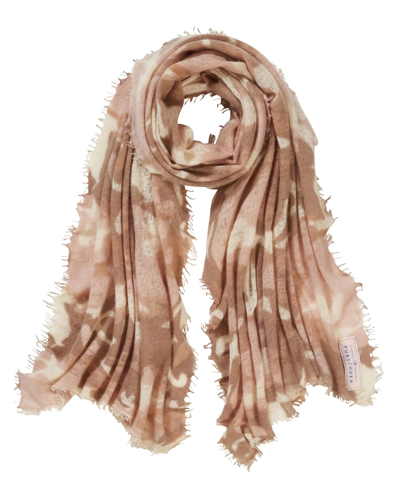Purschoen - Kaschmirschal Camo Nougat Camel Classic