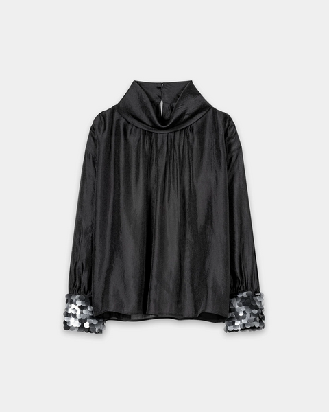 Luisa Cerano - Bluse mit Pailletten-Manchette