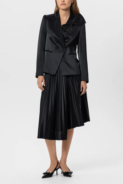 Luisa Cerano - Smoking-Blazer in Satin-Optik deep black