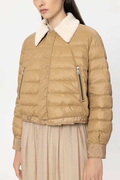 Luisa Cerano - Wendbarer Daunenblouson - mit Pelzkragen