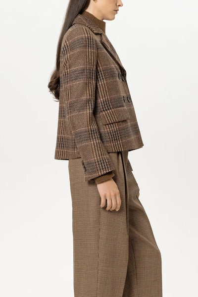 Luisa Cerano - Karo-Blazer aus Woll-Mix
