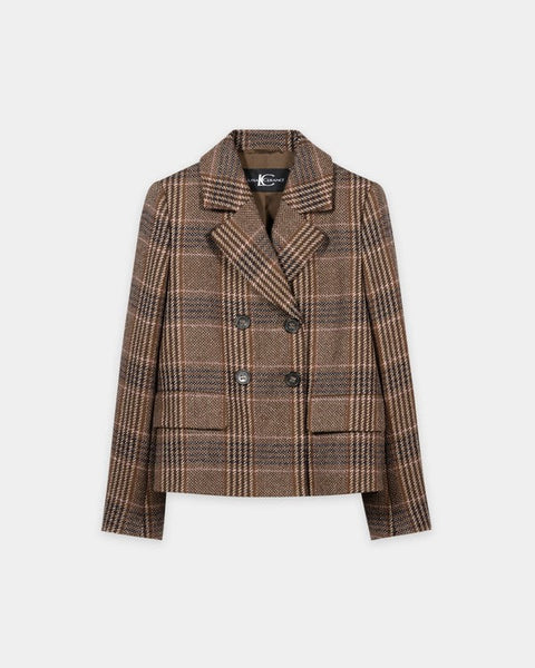 Luisa Cerano - Karo-Blazer aus Woll-Mix