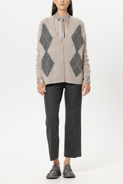 Luisa Cerano - Alpaka-Mix-Cardigan mit Muster
