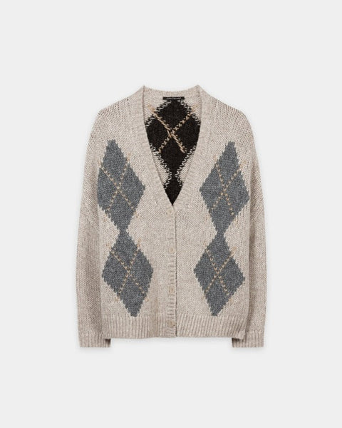 Luisa Cerano - Alpaka-Mix-Cardigan mit Muster