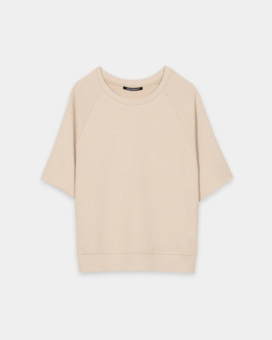 Luisa Cerano - Sweatshirt mit Schmucksteinen