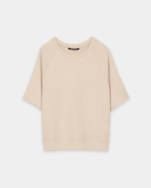 Luisa Cerano - Sweatshirt mit Schmucksteinen