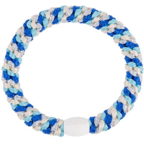 Kknekki - Haargummi Mix Electric Blue Turquoise Glitter