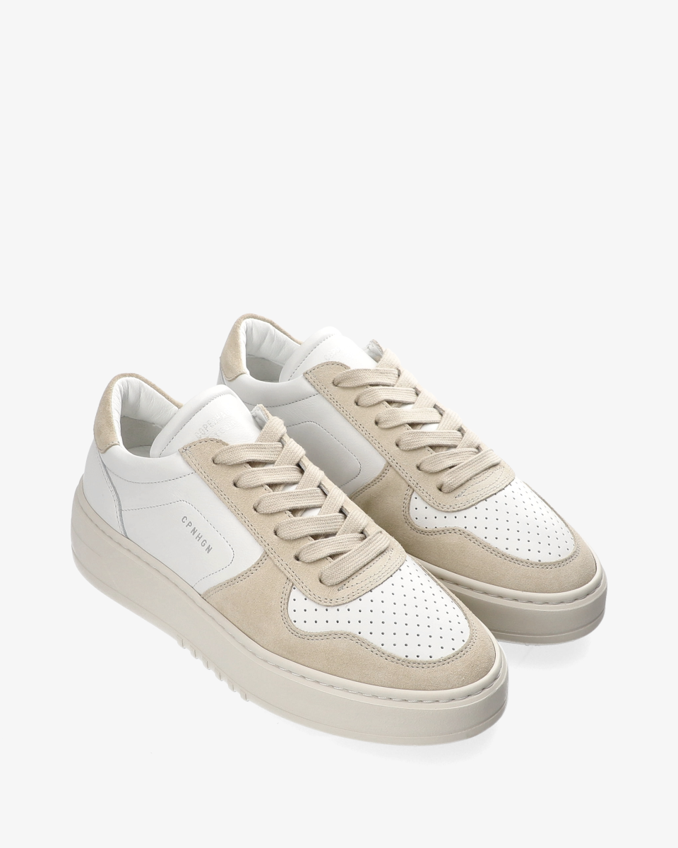 Copenhagen - Sneaker CPH77 leather mix white/cream