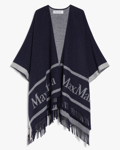 S´Max Mara - Hilde Poncho aus Jacquard-Wolle