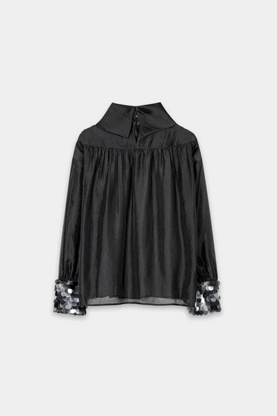 Luisa Cerano - Bluse mit Pailletten-Manchette
