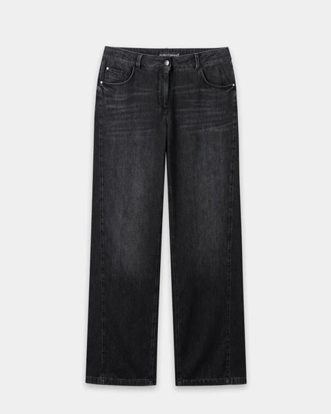 Luisa Cerano - Wideleg-Black-Denim