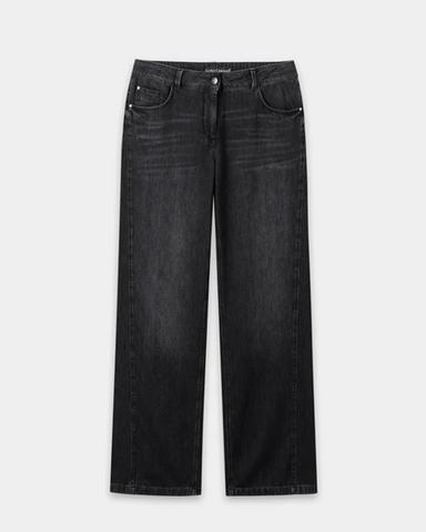 Luisa Cerano - Wideleg-Black-Denim