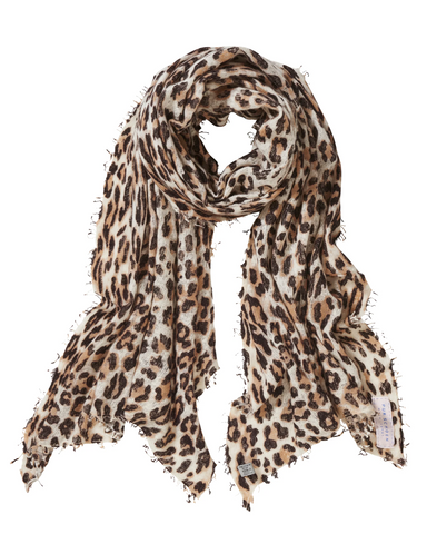 Purschoen - Kaschmirschal Leo Beige Schoko