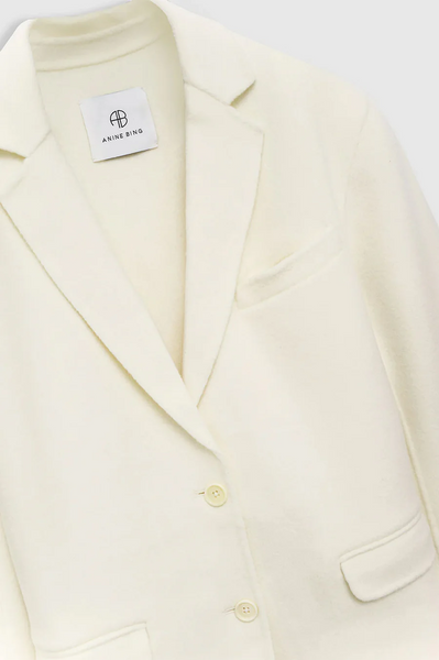 Anine Bing - Quinn Blazer - White Cashmere Blend