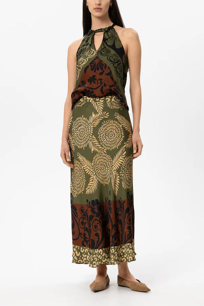 Luisa Cerano - Maxi-Rock mit Leaf-Print