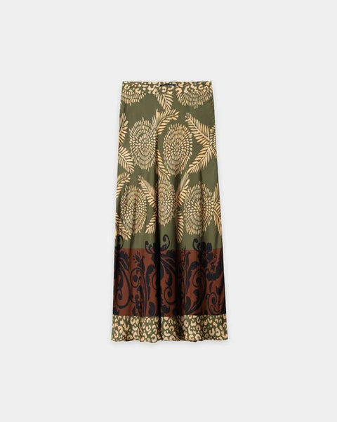 Luisa Cerano - Maxi-Rock mit Leaf-Print