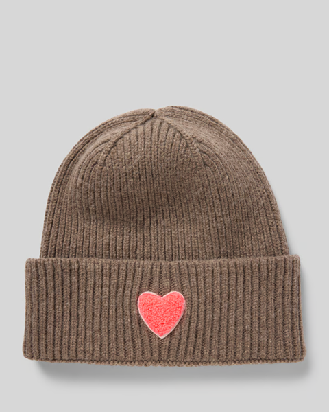 Unio Hamburg - Mütze LUND Heart neon pink chocolate9