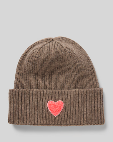 Unio Hamburg - Mütze LUND Heart neon pink chocolate9