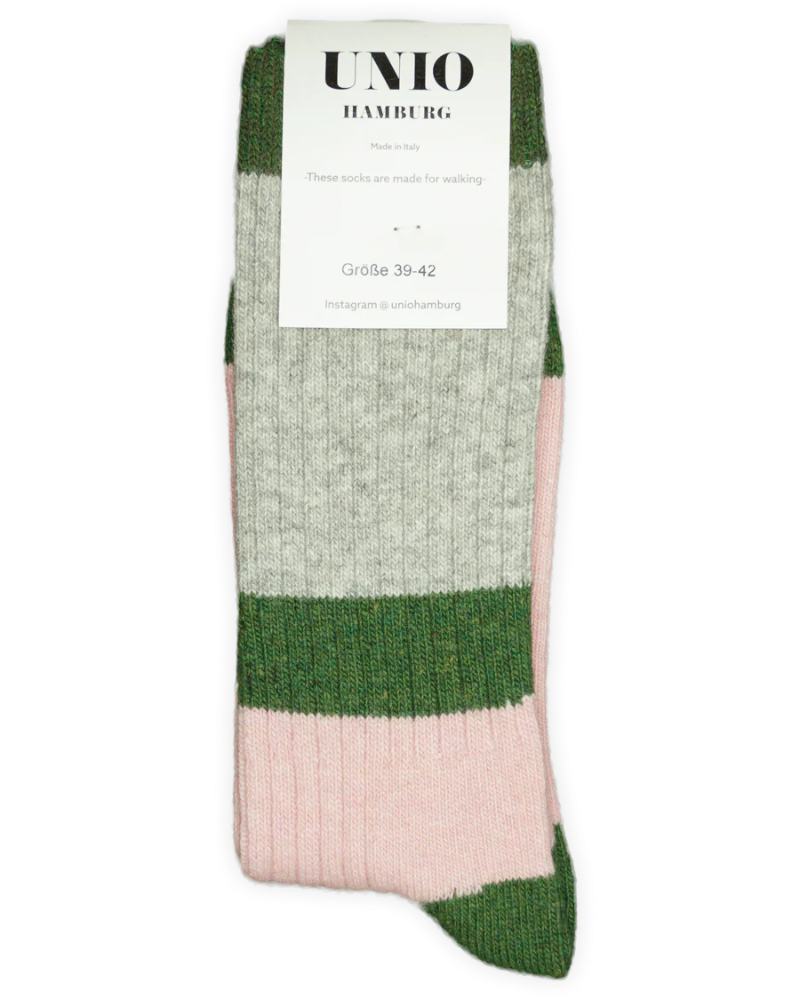 Unio Hamburg - CALM Socken grey-green-rose