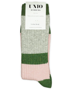 Unio Hamburg - CALM Socken grey-green-rose