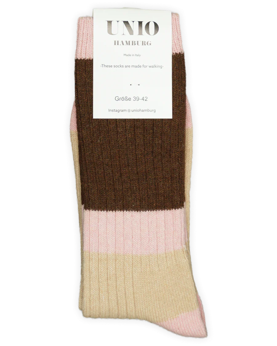 Unio Hamburg - CALM Socken brown - rose - toast