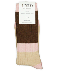 Unio Hamburg - CALM Socken brown - rose - toast