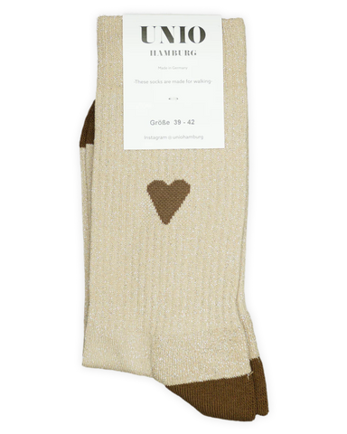 Unio Hamburg - LOVE Socken toast - brown