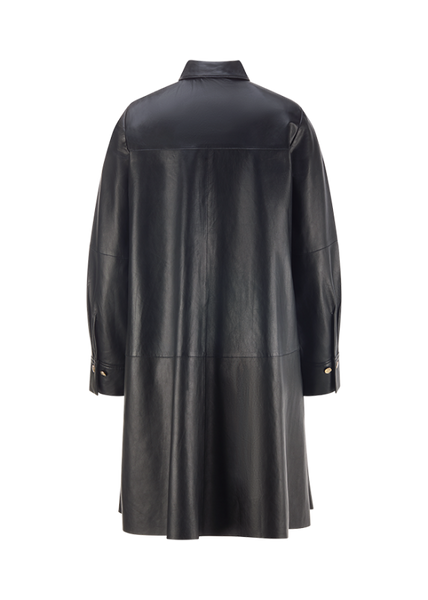 RIANI - Lederkleid mit weitem Schnitt