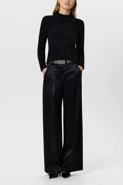 Luisa Cerano - Wideleg-Pants in Satin-Optik