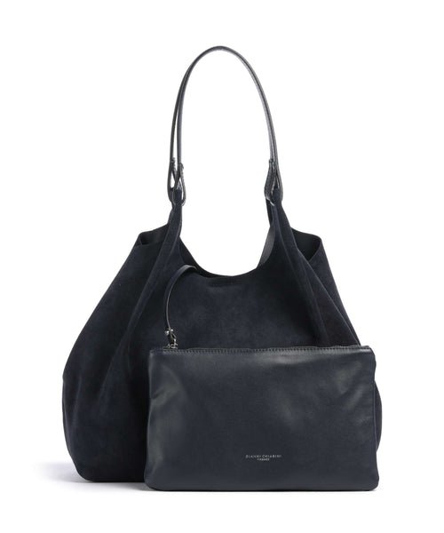 Gianni Chiarini - Dua L - Shopper aufgerautes Rindsleder notturno