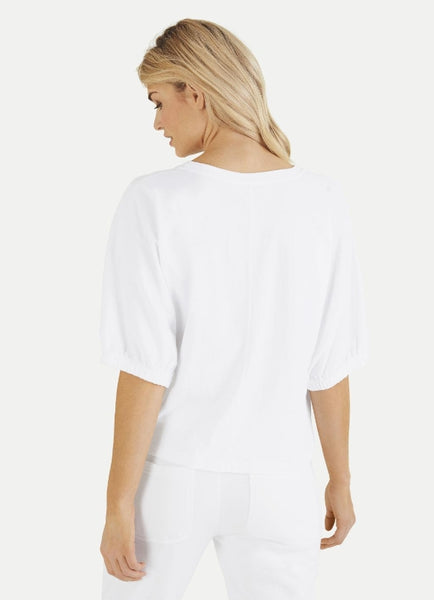 JUVIA - JOLIE T-Shirt mit Puffärmeln - white