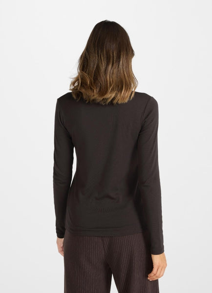 JUVIA - ANINA Modal Longsleeve - bitter chocolate