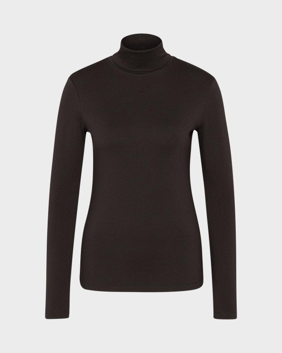 JUVIA - ANINA Modal Longsleeve - bitter chocolate