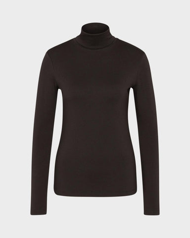 JUVIA - ANINA Modal Longsleeve - bitter chocolate