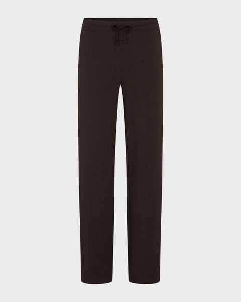 JUVIA - ELNA Wide Leg Fit - Sweatpants - bitter chocolate