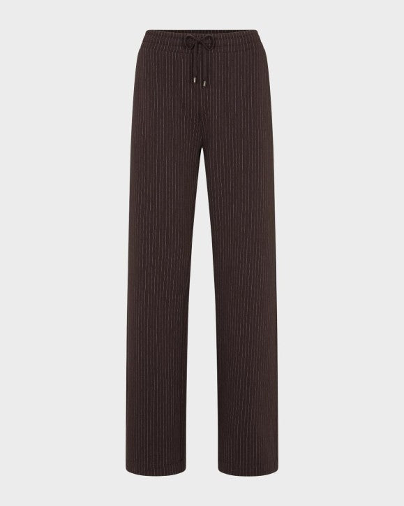 JUVIA - MARISA Wide Leg Fit - Sweatpants - bitter chocolate