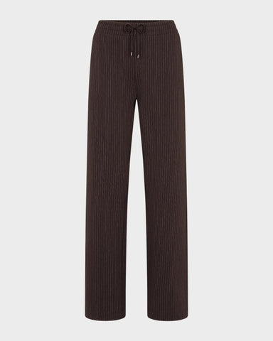 JUVIA - MARISA Wide Leg Fit - Sweatpants - bitter chocolate