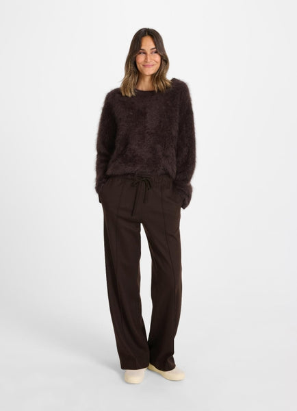 JUVIA - JALE Flannel - Hose - bitter chocolate