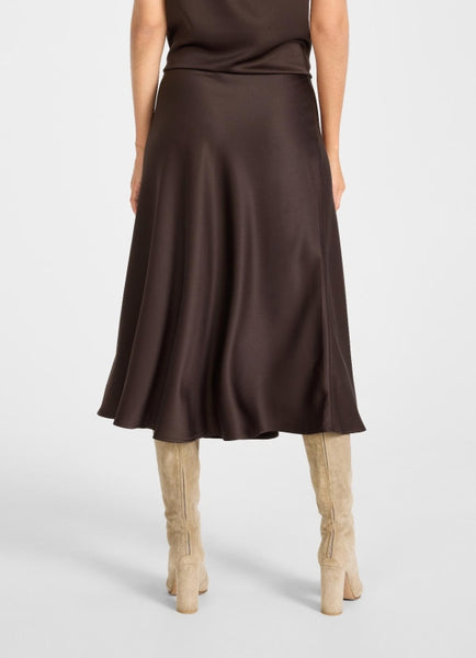 JUVIA - FLEUR Satin - Rock - bitter chocolate