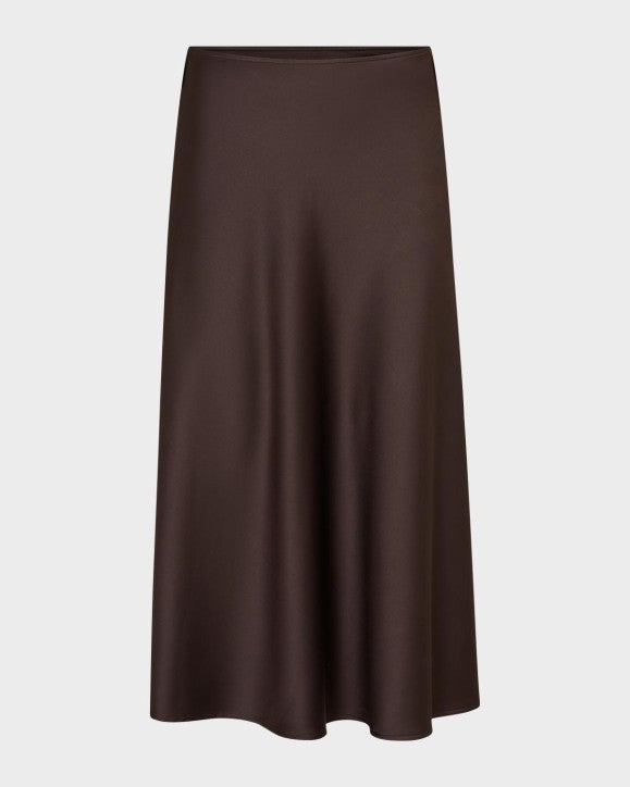 JUVIA - FLEUR Satin - Rock - bitter chocolate