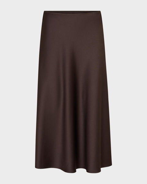 JUVIA - FLEUR Satin - Rock - bitter chocolate